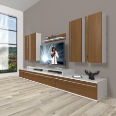 Decoraktiv Ekoflex 8D Mdf Tv Ünitesi Tv Sehpası Beyaz - Ceviz