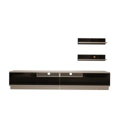 Decoraktiv Trendstyle 220RS Slm Tv Ünitesi Tv Sehpası Beyaz - Siyah