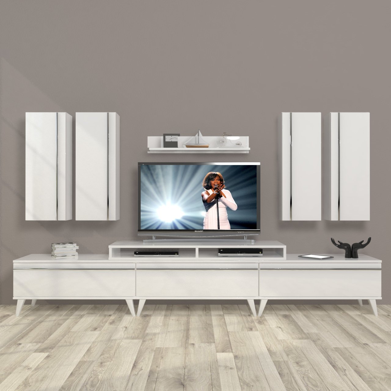 Decoraktiv Ekoflex 8D Mdf Retro Tv Ünitesi Tv Sehpası