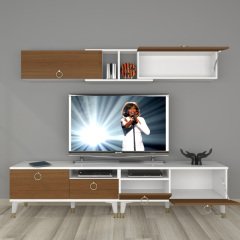 Decoraktiv Eko 5220 Mdf Gold Tv Ünitesi Tv Sehpası Beyaz - Ceviz