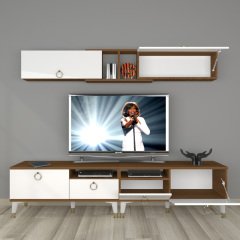 Decoraktiv Eko 5220 Mdf Gold Tv Ünitesi Tv Sehpası Ceviz - Beyaz