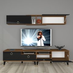 Decoraktiv Eko 5220 Mdf Gold Tv Ünitesi Tv Sehpası Ceviz - Siyah