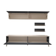 Decoraktiv Eko 5 Mdf Std Gold Tv Ünitesi Tv Sehpası Beyaz - Antrasit