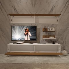 Decoraktiv Eko 5 Mdf Std Gold Tv Ünitesi Tv Sehpası Beyaz - Ceviz