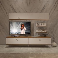Decoraktiv Eko 5 Mdf Std Gold Tv Ünitesi Tv Sehpası Ceviz - Beyaz