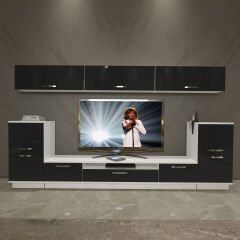 Decoraktiv Trendstyle 9 Mdf Tv Ünitesi Tv Sehpası Beyaz - Siyah