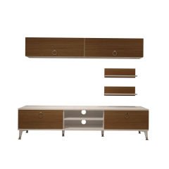 Decoraktiv Eko 5 Mdf Dvd Gold Tv Ünitesi Tv Sehpası Beyaz - Ceviz