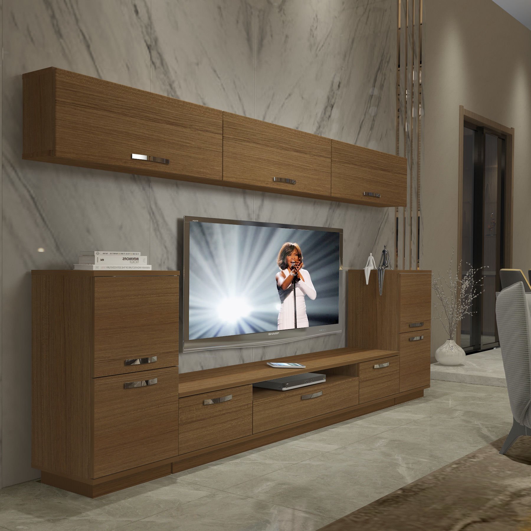 Decoraktiv Trendstyle 9 Mdf Tv Ünitesi Tv Sehpası Ceviz