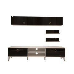 Decoraktiv Eko 5 Mdf Dvd Gold Tv Ünitesi Tv Sehpası Beyaz - Siyah