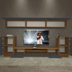 Decoraktiv Trendstyle 9 Mdf Tv Ünitesi Tv Sehpası Ceviz - Antrasit