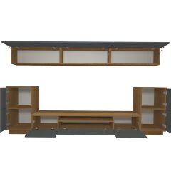 Decoraktiv Trendstyle 9 Mdf Tv Ünitesi Tv Sehpası Ceviz - Antrasit