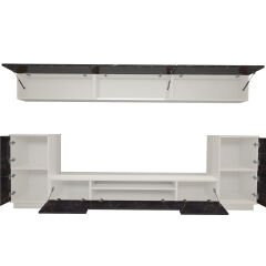 Decoraktiv Trendstyle 9 Mdf Tv Ünitesi Tv Sehpası Beyaz - Siyah Mermer