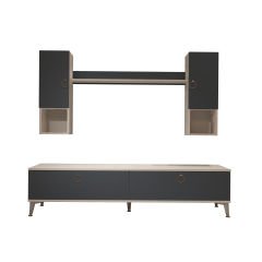 Decoraktiv Eko 5DA Mdf Std Gold Tv Ünitesi Tv Sehpası Beyaz - Antrasit