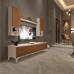 Decoraktiv Eko 5DA Mdf Std Gold Tv Ünitesi Tv Sehpası Beyaz - Ceviz