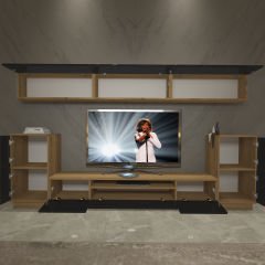Decoraktiv Trendstyle 9 Mdf Tv Ünitesi Tv Sehpası Pera - Siyah
