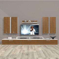 Decoraktiv Ekoflex 8D Slm Tv Ünitesi Tv Sehpası Beyaz - Ceviz