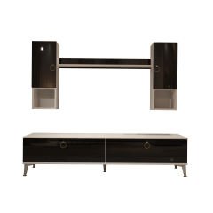 Decoraktiv Eko 5DA Mdf Std Gold Tv Ünitesi Tv Sehpası Beyaz - Siyah