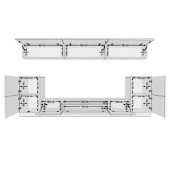 Decoraktiv Trendstyle 9 Mdf Tv Ünitesi Tv Sehpası Ceviz - Siyah Mermer