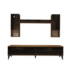 Decoraktiv Eko 5DA Mdf Std Gold Tv Ünitesi Tv Sehpası Ceviz - Siyah