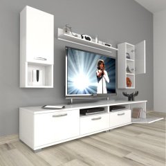 Decoraktiv Eko 5200DA Mdf Tv Ünitesi Tv Sehpası Parlak Beyaz