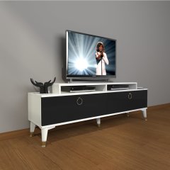 Decoraktiv Ekoflex 4 Mdf Gold Tv Ünitesi Tv Sehpası Beyaz - Siyah