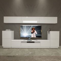 Decoraktiv Trendstyle 9S Mdf Tv Ünitesi Tv Sehpası Parlak Beyaz