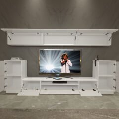 Decoraktiv Trendstyle 9S Mdf Tv Ünitesi Tv Sehpası Parlak Beyaz