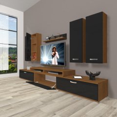 Decoraktiv Ekoflex 8D Slm Tv Ünitesi Tv Sehpası Ceviz - Siyah