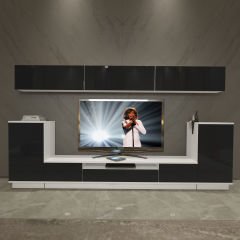 Decoraktiv Trendstyle 9S Mdf Tv Ünitesi Tv Sehpası Beyaz - Siyah