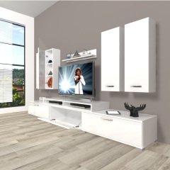 Decoraktiv Ekoflex 8D Slm Tv Ünitesi Tv Sehpası Parlak Beyaz