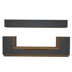 Decoraktiv Trendstyle 9S Mdf Tv Ünitesi Tv Sehpası Ceviz - Antrasit