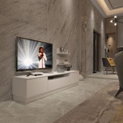 Decoraktiv Trendstyle 4S Mdf Tv Ünitesi Tv Sehpası Parlak Beyaz