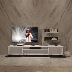 Decoraktiv Trendstyle 4S Mdf Tv Ünitesi Tv Sehpası Beyaz - Siyah