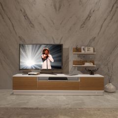 Decoraktiv Trendstyle 4S Mdf Tv Ünitesi Tv Sehpası Beyaz - Ceviz