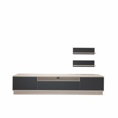 Decoraktiv Trendstyle 4S Mdf Tv Ünitesi Tv Sehpası Beyaz - Antrasit