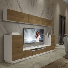 Decoraktiv Trendstyle 9S Mdf Tv Ünitesi Tv Sehpası Beyaz - Pera