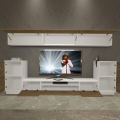 Decoraktiv Trendstyle 9S Mdf Tv Ünitesi Tv Sehpası Beyaz - Pera