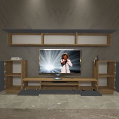 Decoraktiv Trendstyle 9S Mdf Tv Ünitesi Tv Sehpası Pera - Antrasit