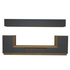 Decoraktiv Trendstyle 9S Mdf Tv Ünitesi Tv Sehpası Pera - Antrasit