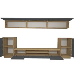 Decoraktiv Trendstyle 9S Mdf Tv Ünitesi Tv Sehpası Pera - Antrasit