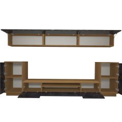 Decoraktiv Trendstyle 9S Mdf Tv Ünitesi Tv Sehpası Ceviz - Siyah Mermer