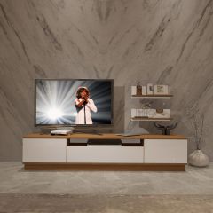 Decoraktiv Trendstyle 4S Mdf Tv Ünitesi Tv Sehpası Ceviz - Beyaz