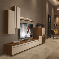 Decoraktiv Eko 6 Mdf Std Tv Ünitesi Tv Sehpası Ceviz - Beyaz