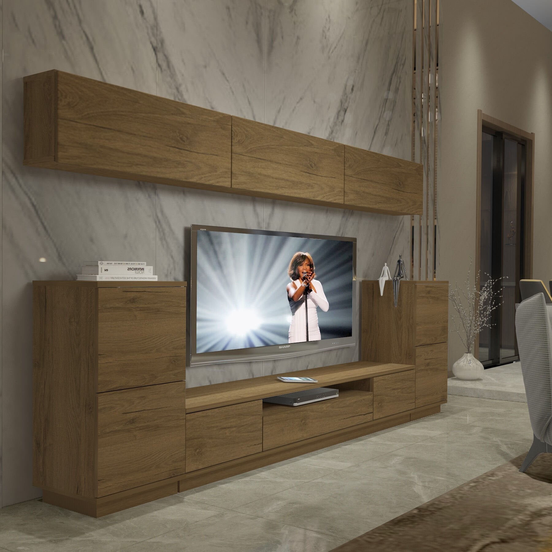 Decoraktiv Trendstyle 9S Mdf Tv Ünitesi Tv Sehpası Pera