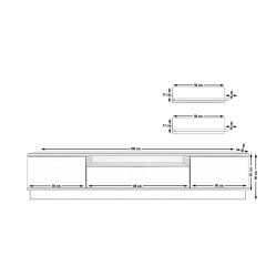Decoraktiv Trendstyle 4S Mdf Tv Ünitesi Tv Sehpası Ceviz - Siyah