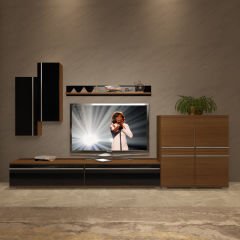 Decoraktiv Eko 6 Mdf Std Tv Ünitesi Tv Sehpası Ceviz - Siyah