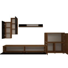 Decoraktiv Eko 6 Mdf Std Tv Ünitesi Tv Sehpası Ceviz - Siyah