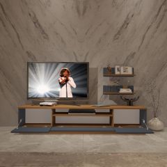 Decoraktiv Trendstyle 4S Mdf Tv Ünitesi Tv Sehpası Ceviz - Antrasit