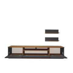 Decoraktiv Trendstyle 4S Mdf Tv Ünitesi Tv Sehpası Ceviz - Antrasit