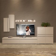 Decoraktiv Eko 6 Mdf Std Tv Ünitesi Tv Sehpası Parlak Beyaz